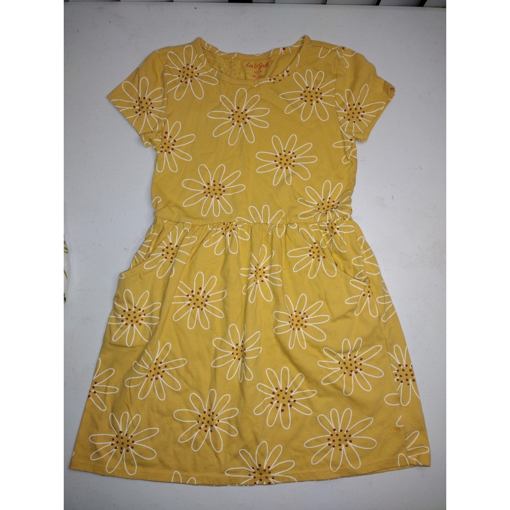 Girls Dress Lot 6pc Disney Old Navy Cat & Jack Floral Stripe Romper Size 7-8 M - Picture 6 of 8